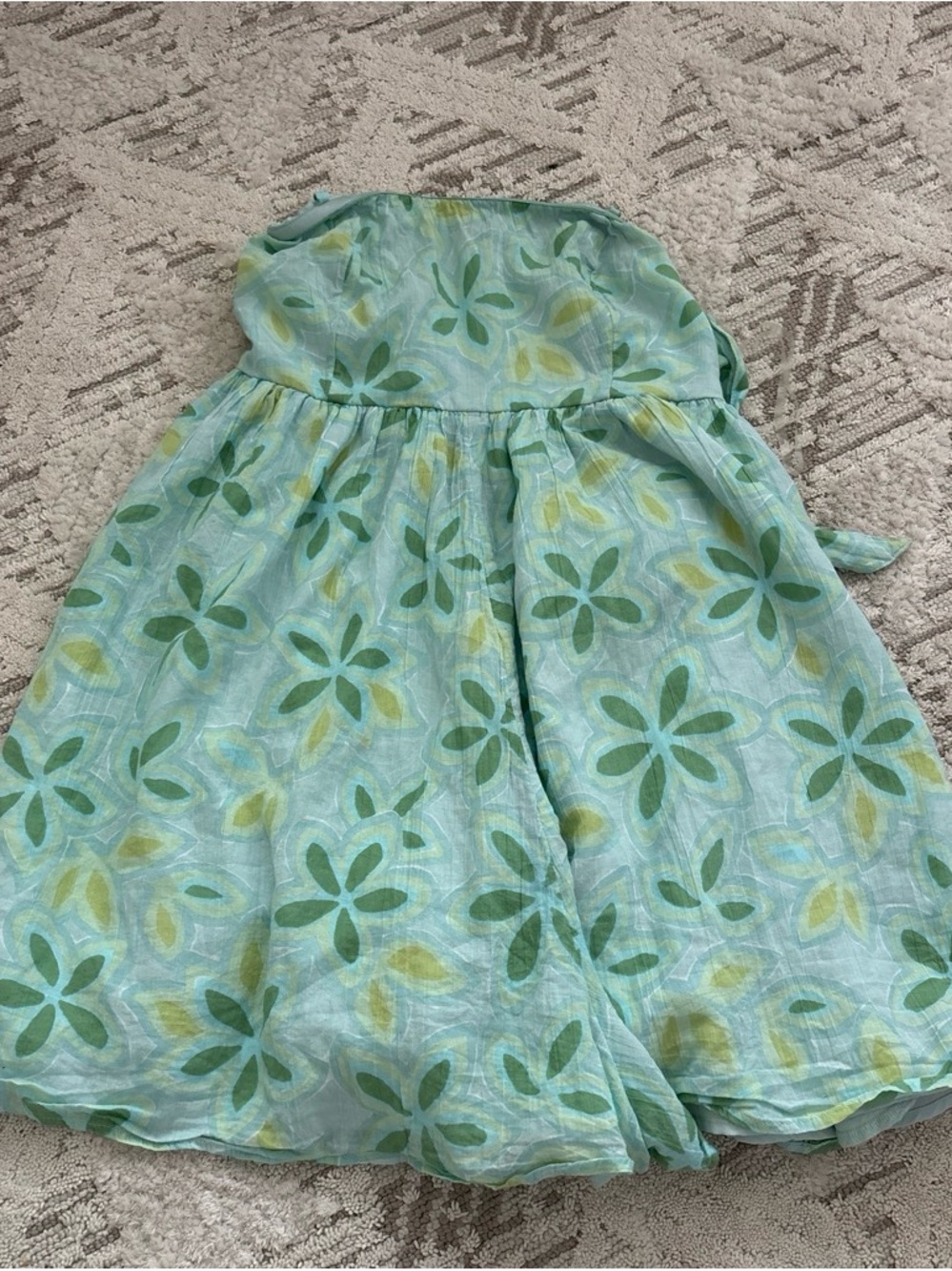 American Eagle Green Floral Sundress